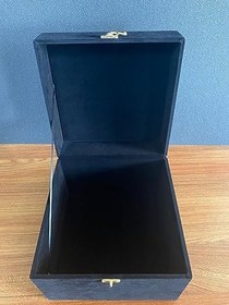 Resim Kadife Kaplı Kaliteli Çeyiz Bohça Ahşap Kutusu (22X22,5X17cm) 
