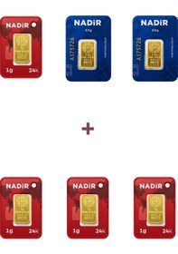 Resim Nadir Gold 24 Ayar 9 Gram Külçe Altın 2 Adet 2,5 Gram Külçe Altın + 4 Adet 1 Gram Külçe Altın 