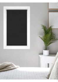 Resim Ithal Kalın Koyu Gri Zebra Stor Güneşlik Perde Etek Dilimsiz Alüminmyumkasa Gri 