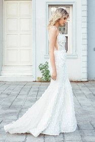 Resim Flower Style Mermaid Dantel Balık Gelinlik - Fildişi Beyaz / 46 