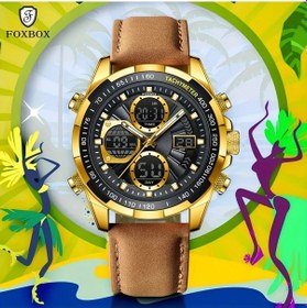 Resim Fochsia Foxbox Spor Kadın Erkek Kol Saati - Analog Dijital Kronograf 30m Suya Dayanıklı Golden Black Diğer 