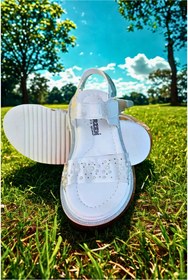 Resim Moda Lime Cırtlı Esnek Taban Tam Ortapedik Dayanıklı Geniş Kalıp Kız Çocuk Spor Sandalet Terlik 