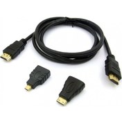 Resim 3in 1 HDMI Kablosu Micro / Mini HDMI Kablo 3'lü 