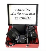 Resim Spectrum Erkek Dijital Kol Saati -Cüzdan-Kemer-Kartlık-Tesbih-3 Adet Bileklik Siyah 