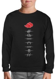 Resim Naruto - Hidden Villages Akatsuki Siyah Çocuk Sweatshirt 