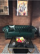 Resim 3A Mobilya Dark Green Chesterfield Kanepe 