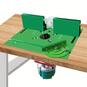 Resim Alüminyum Router Masası Takma Plakası ile Mitre Göstergesi ve Bariyer - Çevirmeli Tasarım, Pil Gerektirmez, İş Tezgahları/Testereler & Kesiciler için | Profesyonel Marangoz Yardımcı Aletleri, Ahşap İşleme Ekipmanları, İş Tezgahı Aracı, Hassas Rehberlik, Dayanıklı İmalat, Yüksek Hassasiyetli İşleme, Ev Atelyesi Malzemeleri, Mobilya Ustaları 