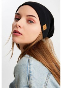 Resim Kadın %100 Pamuklu Kaşkorse Terletmez Ultra Hafif Ve Yumuşak Ipli Şapka Bere - Standart / Siyah Siyah 