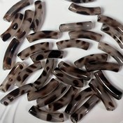 Resim 10 Zarif Leopar Desenli Akrilik Kavisli Boncuklar 8*31mm Leopar Lekesi Tasarımı DIY Takı Yapımı, Bilezikler, Kolyeler ve El Sanatları Projeleri için Uygun, Moda Boncuk Tasarımı Boncuklar ve Boncuk Assortileri 