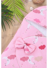Resim Kız Bebek Pembe Bulut Anakuçağı Kundak Stl6566 Beyaz - Fuşya 