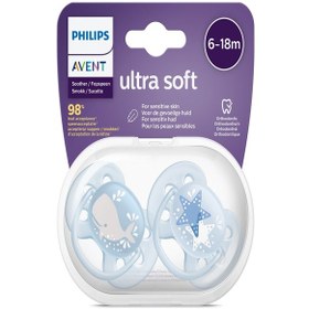 Resim Philips Avent Ultra Soft Emzik 6-18 Ay Mavi 