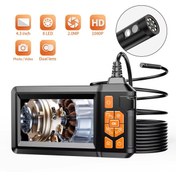 Resim Skygo 10 Mt Ekranlı 3 Kameralı Endoskop Yılan Kamera Hafıza Girişli Sert Kablo Işıklı 8 MM 