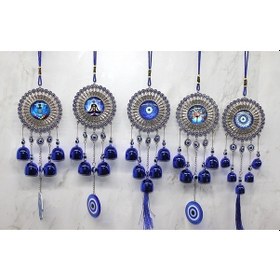 Resim Metal Nazar Boncuğu Çan Alk3491 Çok Renkli 