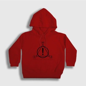 Resim Presmono Unisex Çocuk Logo Panic At The Disco Kapüşonlu Sweatshirt Kırmızı 