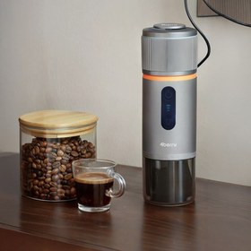 Resim PRO MAX TAŞINABİLİR KAHVE MAKİNESİ-ŞARJLI KAPSÜL VE TOZ KAHVE UYUMLU GRİ 