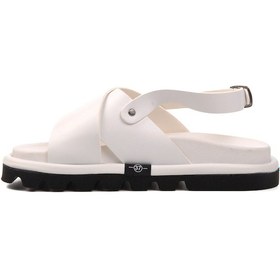 Resim Beyaz Kadın Düz Sandalet 150 Z Beyaz 