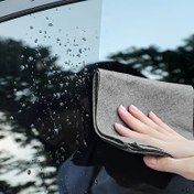 Resim 5 adet Polyester Sihirli Cam Temizleme Mendilleri - Kalın, Çizemeyen, Çok Amaçlı Mendiller - Pencereler, Ayna, Araba Yıkama, Mutfak ve Banyo Yüzeyleri için Temel Temizlik Malzemeleri - Ev, Ofis ve Fabrika Temizliği için Temel Temizlik Malzemeleri | Kalın Kumaş Mendiller | Dayanıklı Temizlik Mendilleri, Cam Temizleyici 