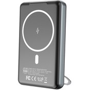 Resim Lenyes Pw1001d Pd 22.5w Hızlı Şarj Özellikli Standlı Wireless Powerbank 15w 10000mah Gri 