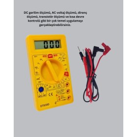 Resim Teknoşık Profesyonel Dijital Multimetre Volt Amper Direnç Ölçümü 