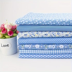 Resim 7 adet 50.8cm x 50.8cm Kumaş Kendin Yap Yapım Malzemeleri Quilting Patchwork Kumaş Yarı Çeyrek Paketleri Quilting Patchwork Yastıklar için Kumaş 