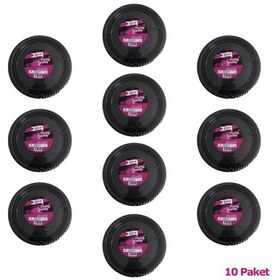 Resim Roll-up Kullan At Renkli Siyah Parti Davet Plastik Tabak - 22 Cm. - 25 Adetlik 10 Paket 