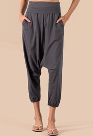 Resim Baggy Şalvar Yoga Pantolonu Antrasit - S/M 