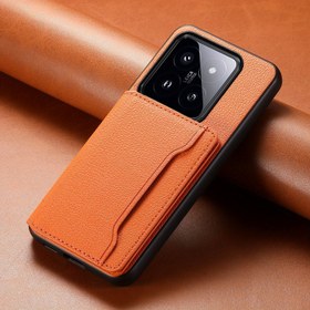 Resim Denior | Sentetik Deri Telefon Kılıfı Litchi Tasarımı ve Kart Yuvaları ile, Xiaomi 15/14/13 Serisi ile Uyumlu ve 3 Kart Yuvası Kart Tutucu 