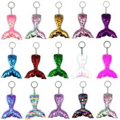 Resim Sones Yansıtıcı Denizkızı Payetli Anahtarlık Yeşil 10 Adet 