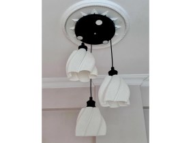 Resim Limon 3D Desing Luminaura 3 Renkli Modern Mutfak Banyo LED Salon Sarkıt Avize 