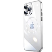 Resim Mobilzone iPhone 13 Pro Uyumlu Wireless Şarj Özellikli Sert PC Zore Riksos Magsafe Kılıf-Gümüş 