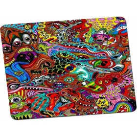 Resim Panorama Ajans Psychedelic Psikedelik Görsel Hayal Dünyası Renkli Mouse Pad 