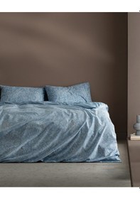 Resim Madame Coco Emele Tek Kişilik %100 Pamuk Ranforce Baskılı Nevresim Takımı - Mavi Mavi 