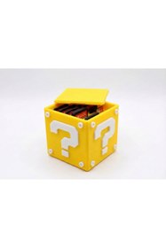 Resim MidoriWorks Nintendo Switch Oyun Kartı Saklama Kutusu Retro Soru İşareti Blok Temalı Kartuş & SD Kart Organizer 