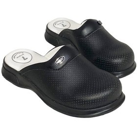 Resim 7 Noktalı Ortopedik Unisex Doktor-Aşçı Sabo Terlik Siyah 