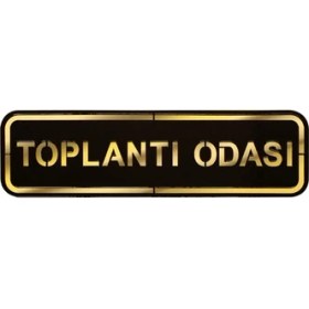 Resim Eym Abs Lüx Çift Katlı Yönlendirme Levhası Siyah-Altın Toplantı Odası 