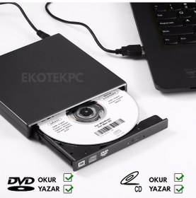 Resim Harici Cd ve Dvd Okuyucu Cd Dvd Yazıcı Usb Den Tak Çalıştır 