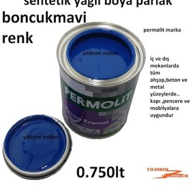 Resim Boncukmavi Sentetik Yağlı Boya 0.750lt Mavi Renk Ahşap Metal Boya 