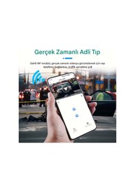 Resim A-98 Wifi Full Hd 3 Kameralı Araç İçi Güvenlik Kamerası + Park Modu Kablosu Ön-arka-iç Kayıt,dashcam 