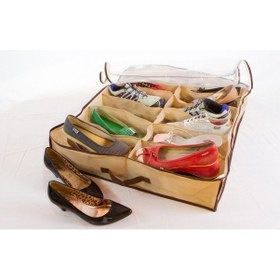 Resim Ayakkabı Saklama Çantası 12 Bölmeli Shoes Under Çok Renkli 