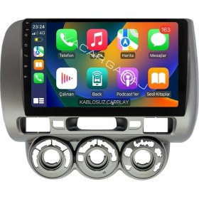 Resim Navecron Honda Jazz 2002-08 Analog Ac Androıd Multimedya Gerçek 2/32 Kablosuz Carplay Geri Görüş Kameralı 