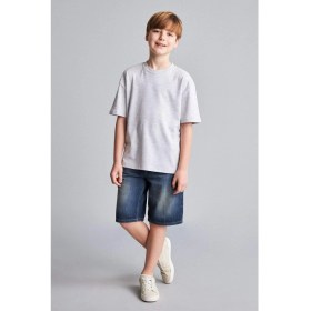Resim DeFacto Oversize Bisiklet Yaka Kısa Kollu Basic Tişört Erkek Çocuk G6486A826SM 