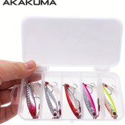 Resim 5 adet Kutulu 7g / 10g / 15g / 20g / 30g Lazer Jigging Kurşun Metal Yavaş Jig Balıkçılık Yemi Trol Ağır Batan Minnow Balıkçılık Cazibesi 