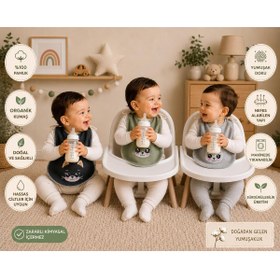 Resim DAPSEE MAMA ÖNLÜĞÜ %100 PAMUK ORGANİK KIZ VE ERKEK ÇOCUK MAMA ÖNLÜĞÜ 