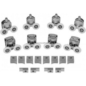 Resim Duşakabin İçin Parlak Krom Kaplamalı Alt Ve Üst Kapak Makarası Se 