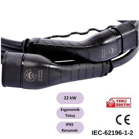 Resim E-Qsr Energy 22kw / Type2 Araç Şarj Soketi 1 Set 