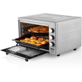 Resim Hype Store AKEL AF280L Lambalı, Termostatlı, Saatli 32 Litre Midi Fırın (Gri) 