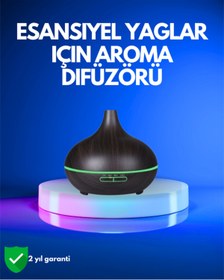 Resim AyrStore 550 ml Kapasiteli Ultrasonik Difüzör – Yağsız Nemlendirici Kullanımıyla Uyumlu 