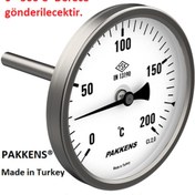 Resim Pakkens Çap Ø100mm 500 C° Derece 40 Cm Dalma Boylu, Fırın, Taş Fırın Termometresi, Paslanmaz Çelik 