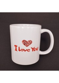 Resim I Love You Baskılı Bardak Tdrtr 