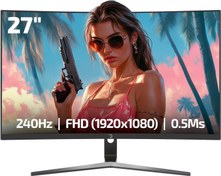 Resim GamePower Vivid V60 27\ Curved RGB 240Hz 0.5ms FHD 1500R 2x2W Speaker VA Gaming Monitör (Sıfır Ölü Piksel Garantili) 
